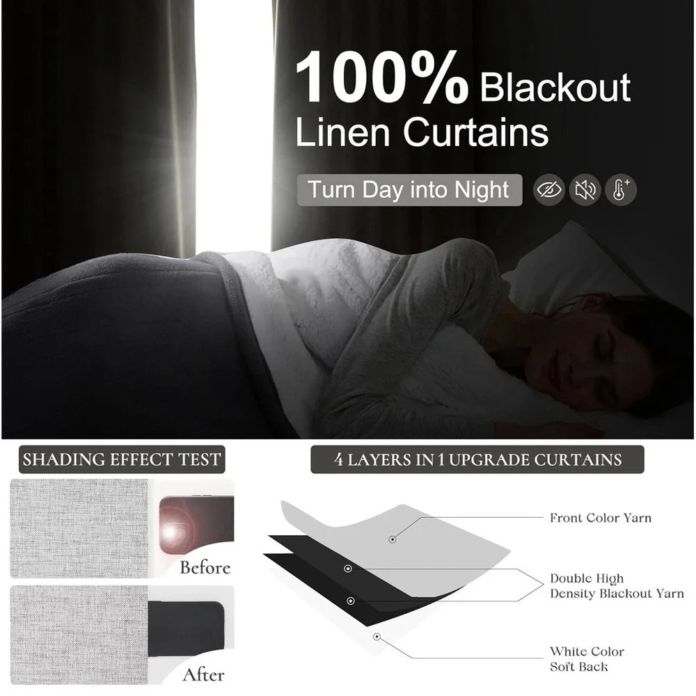 Gray Extra Long Drapes 2 Panel Pinch Pleat Curtain Blackout 108